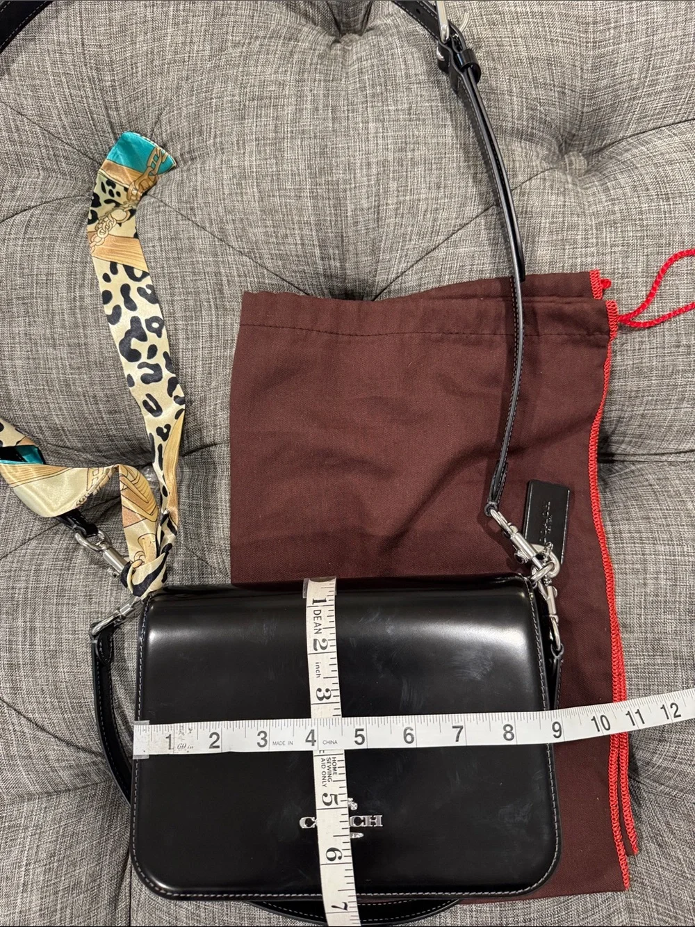COACH Bag Quinn Black Patent Leather Crossbody Shoulder Satchel Bag NWOT - Picture 17 of 17